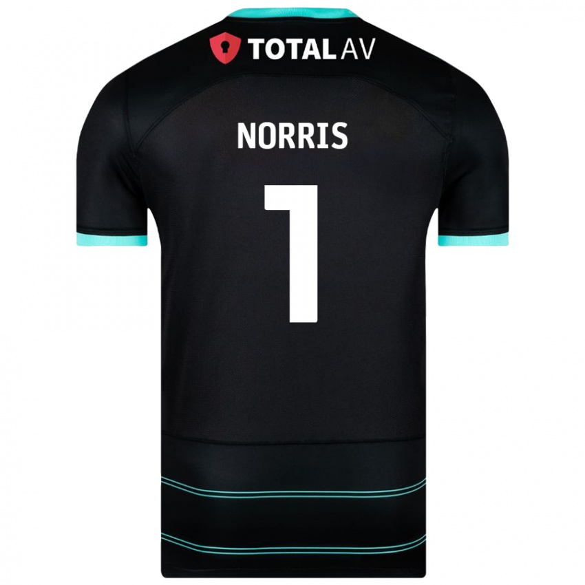 Niño Camiseta Will Norris #1 Negro 2ª Equipación 2024/25 La Camisa Chile