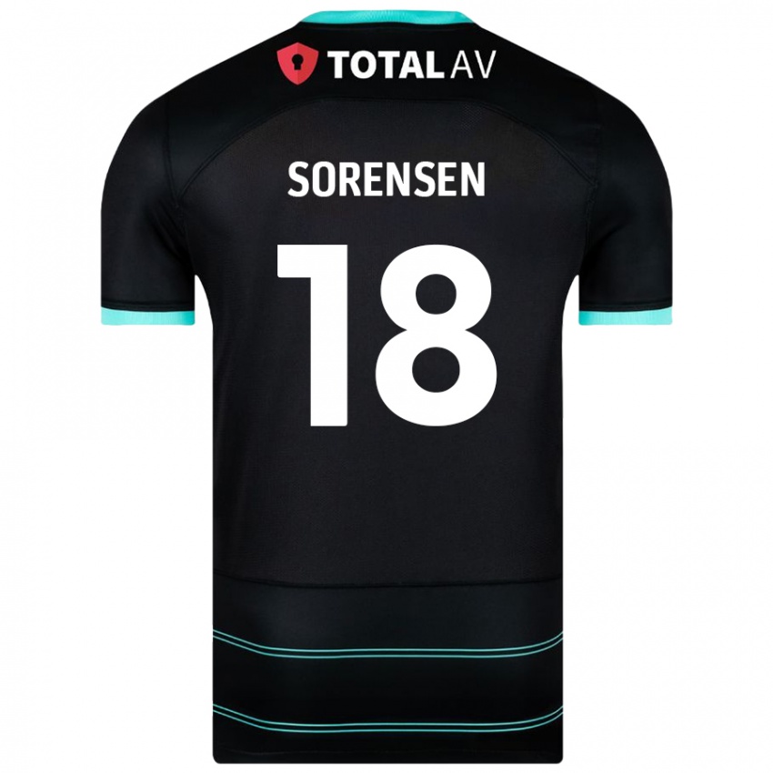 Niño Camiseta Elias Sørensen #18 Negro 2ª Equipación 2024/25 La Camisa Chile