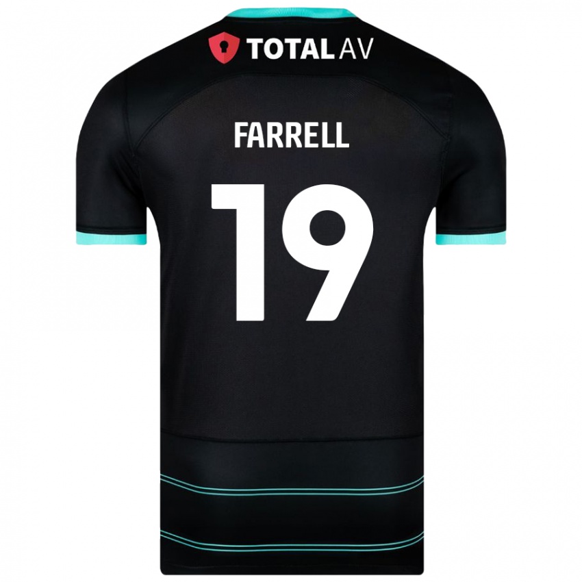 Niño Camiseta Jacob Farrell #19 Negro 2ª Equipación 2024/25 La Camisa Chile