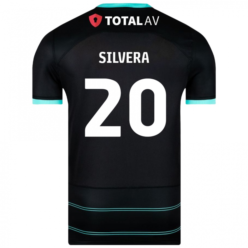 Niño Camiseta Sam Silvera #20 Negro 2ª Equipación 2024/25 La Camisa Chile