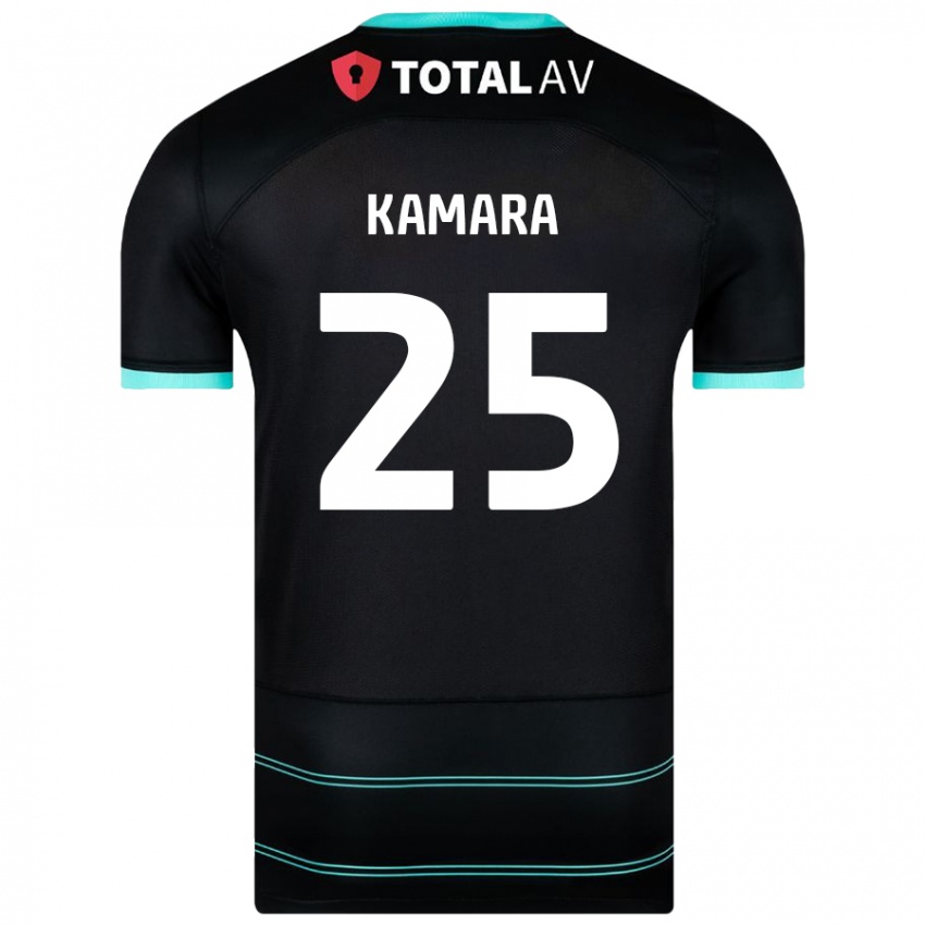 Niño Camiseta Abdoulaye Kamara #25 Negro 2ª Equipación 2024/25 La Camisa Chile