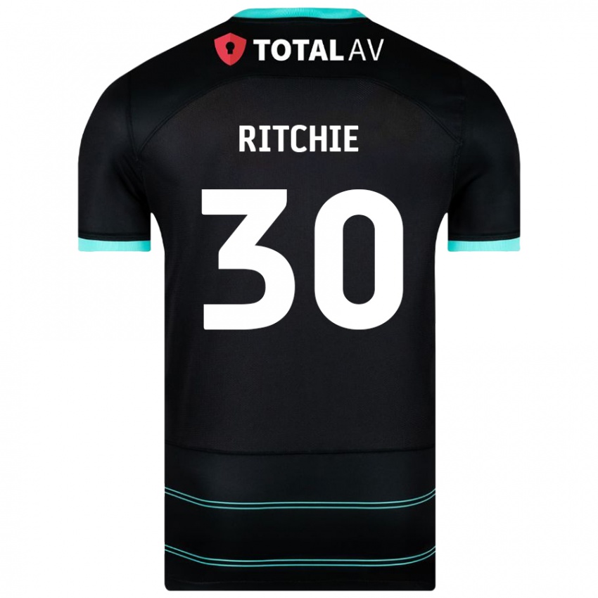 Niño Camiseta Matt Ritchie #30 Negro 2ª Equipación 2024/25 La Camisa Chile