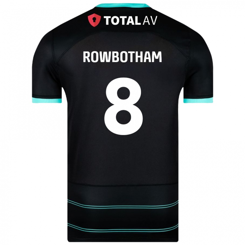 Niño Camiseta Ava Rowbotham #8 Negro 2ª Equipación 2024/25 La Camisa Chile