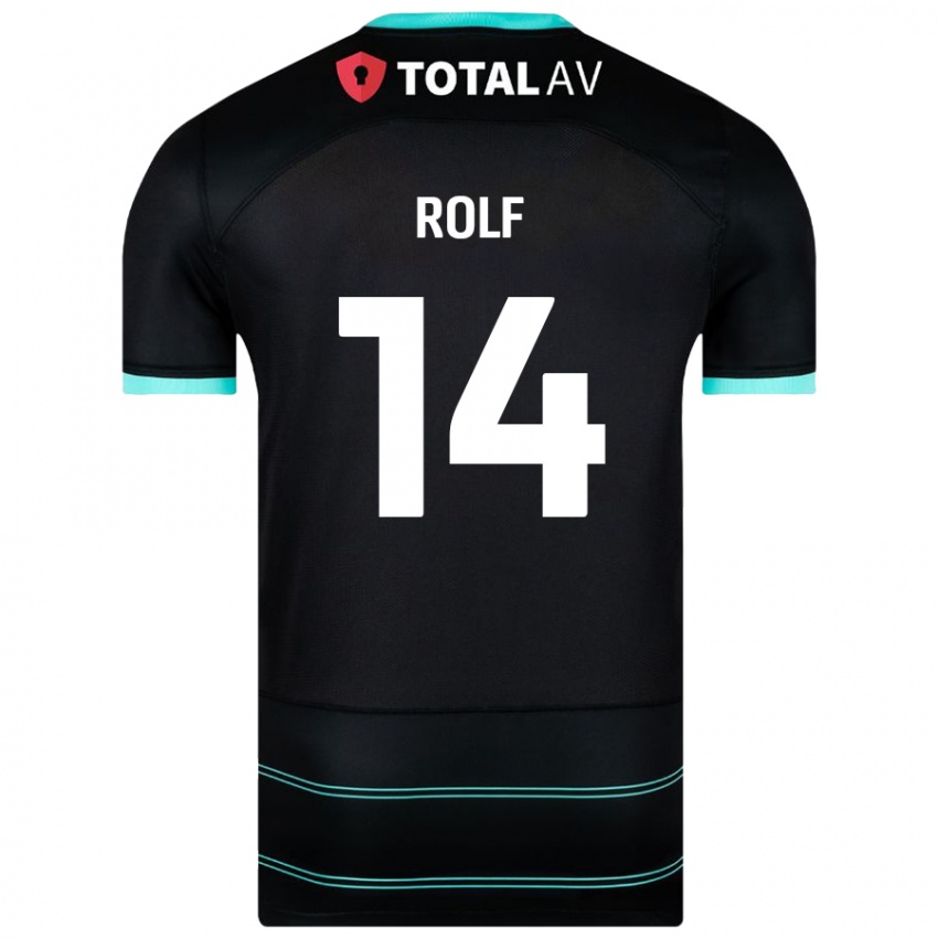 Niño Camiseta Annie Rolf #14 Negro 2ª Equipación 2024/25 La Camisa Chile