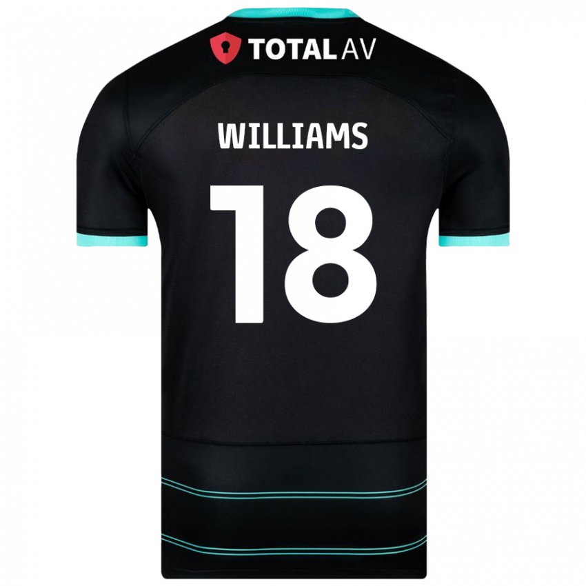 Niño Camiseta Scarlett Williams #18 Negro 2ª Equipación 2024/25 La Camisa Chile