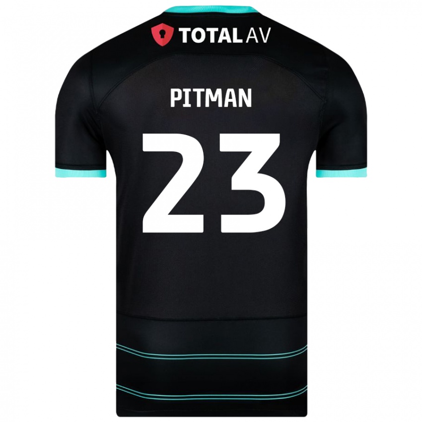 Niño Camiseta Emily Pitman #23 Negro 2ª Equipación 2024/25 La Camisa Chile