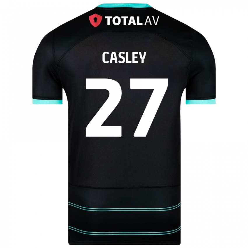 Niño Camiseta Riva Casley #27 Negro 2ª Equipación 2024/25 La Camisa Chile