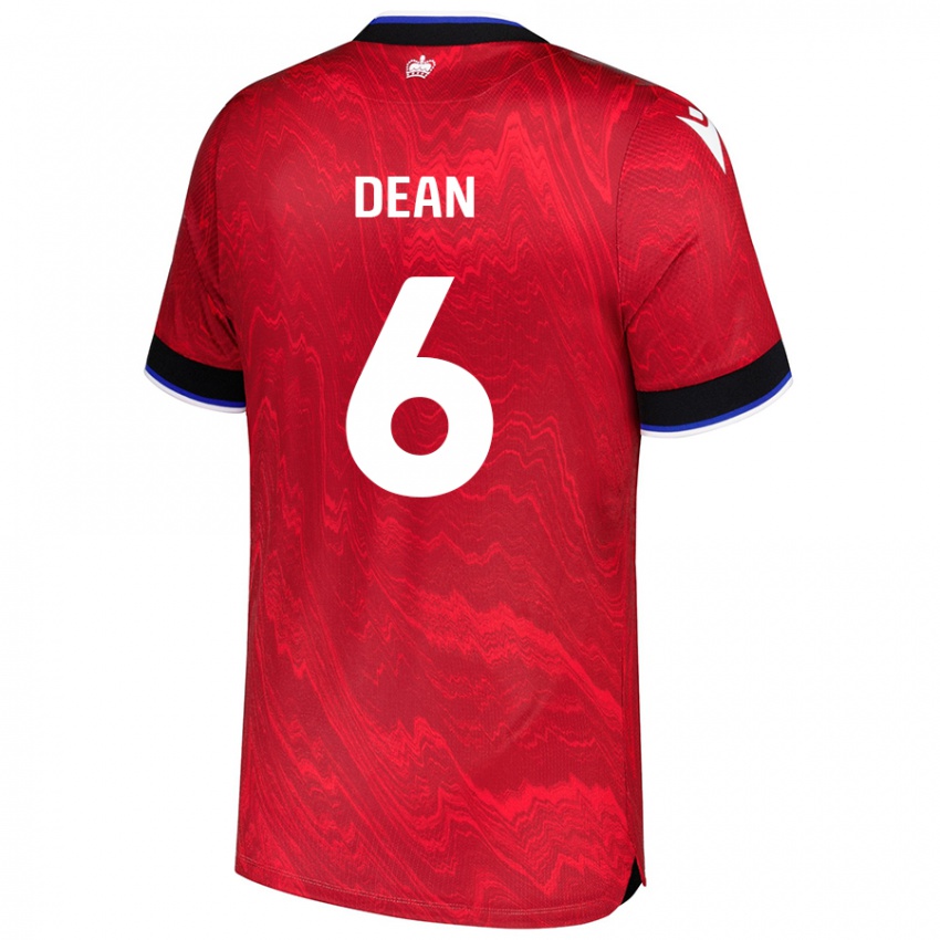 Niño Camiseta Harlee Dean #6 Rojo Negro 2ª Equipación 2024/25 La Camisa Chile