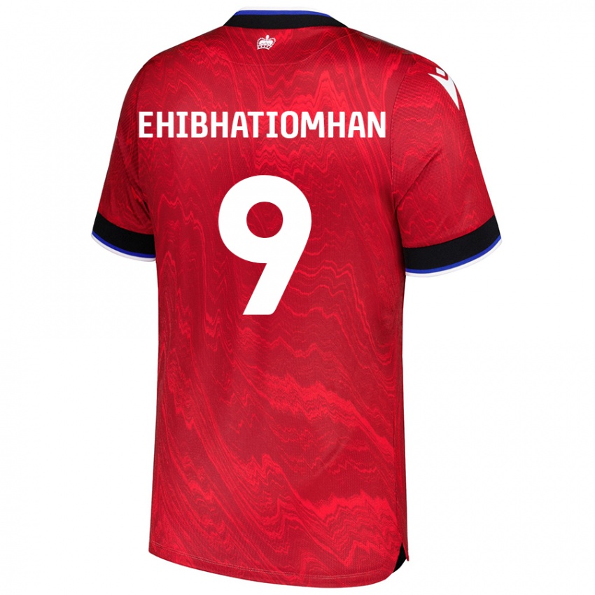 Niño Camiseta Kelvin Ehibhatiomhan #9 Rojo Negro 2ª Equipación 2024/25 La Camisa Chile