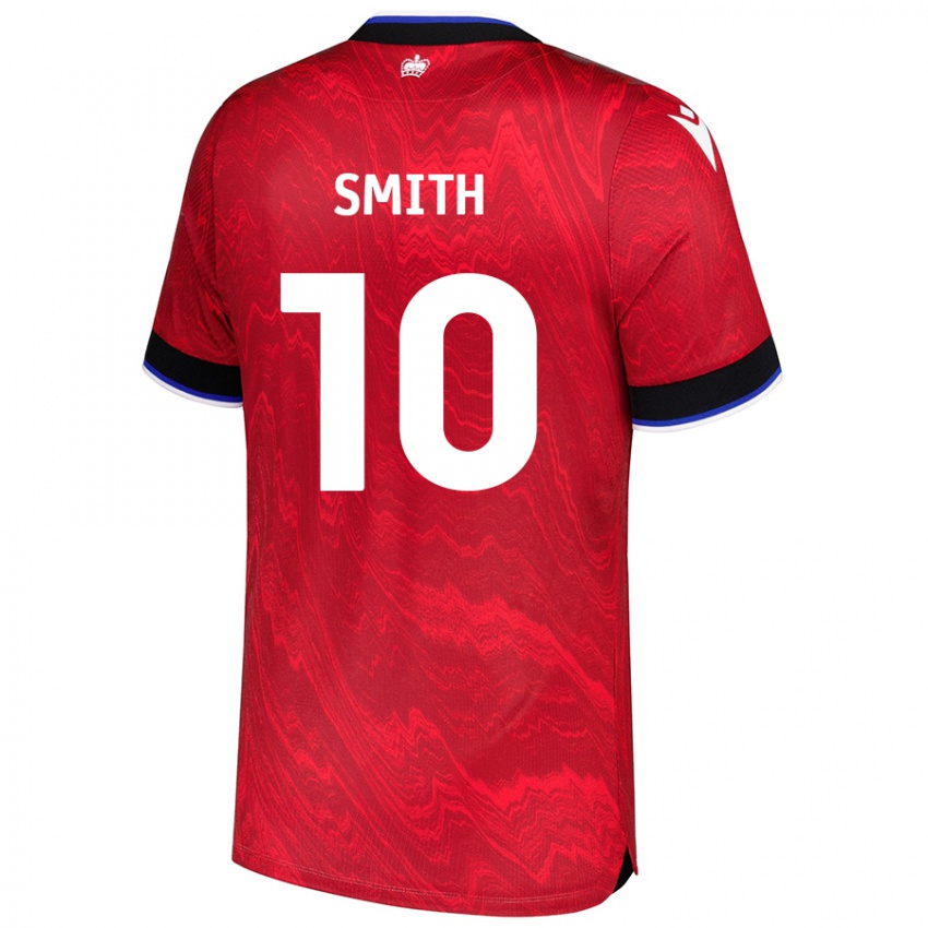 Niño Camiseta Sam Smith #10 Rojo Negro 2ª Equipación 2024/25 La Camisa Chile