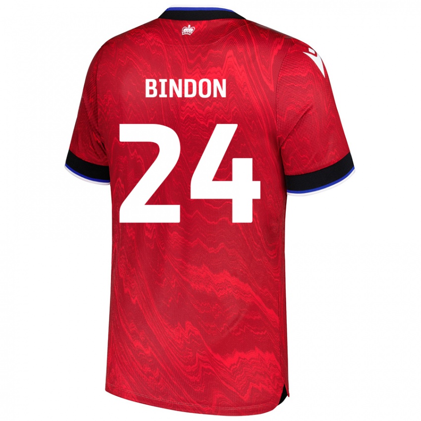 Niño Camiseta Tyler Bindon #24 Rojo Negro 2ª Equipación 2024/25 La Camisa Chile