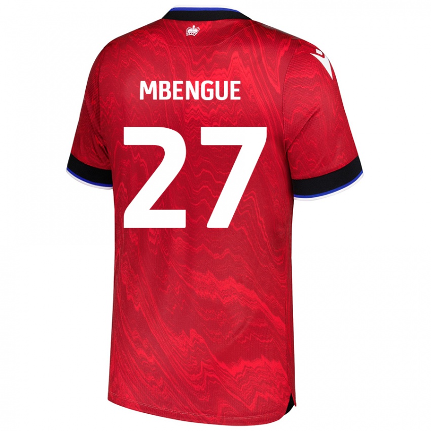 Niño Camiseta Amadou Salif Mbengue #27 Rojo Negro 2ª Equipación 2024/25 La Camisa Chile