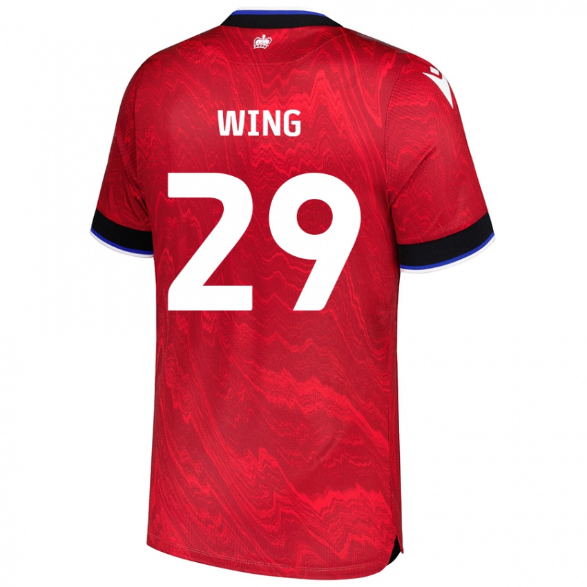 Niño Camiseta Lewis Wing #29 Rojo Negro 2ª Equipación 2024/25 La Camisa Chile