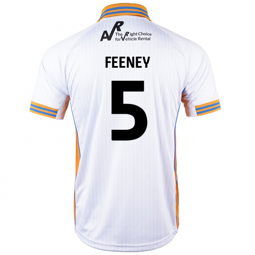 Niño Camiseta Morgan Feeney #5 Blanco 2ª Equipación 2024/25 La Camisa Chile