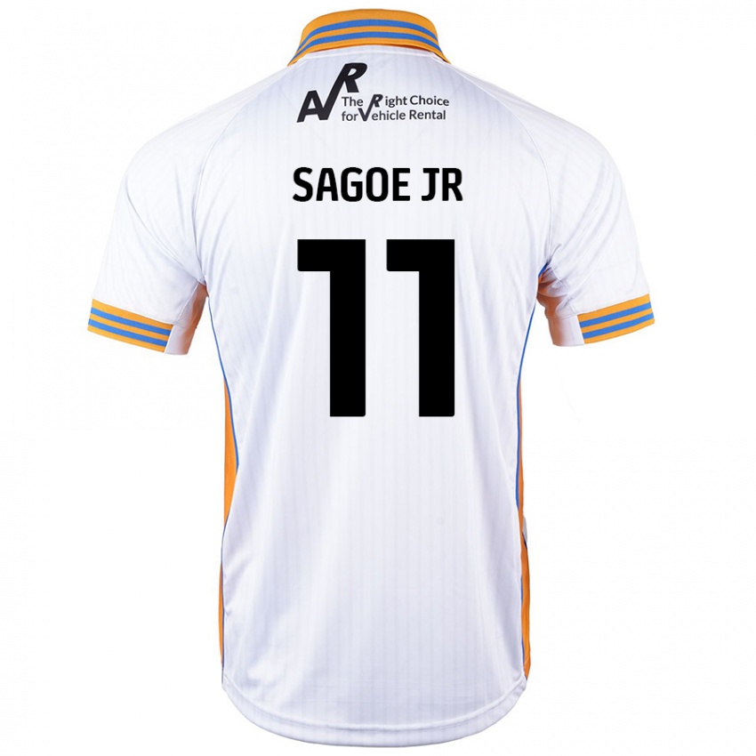 Niño Camiseta Charles Sagoe Jr #11 Blanco 2ª Equipación 2024/25 La Camisa Chile