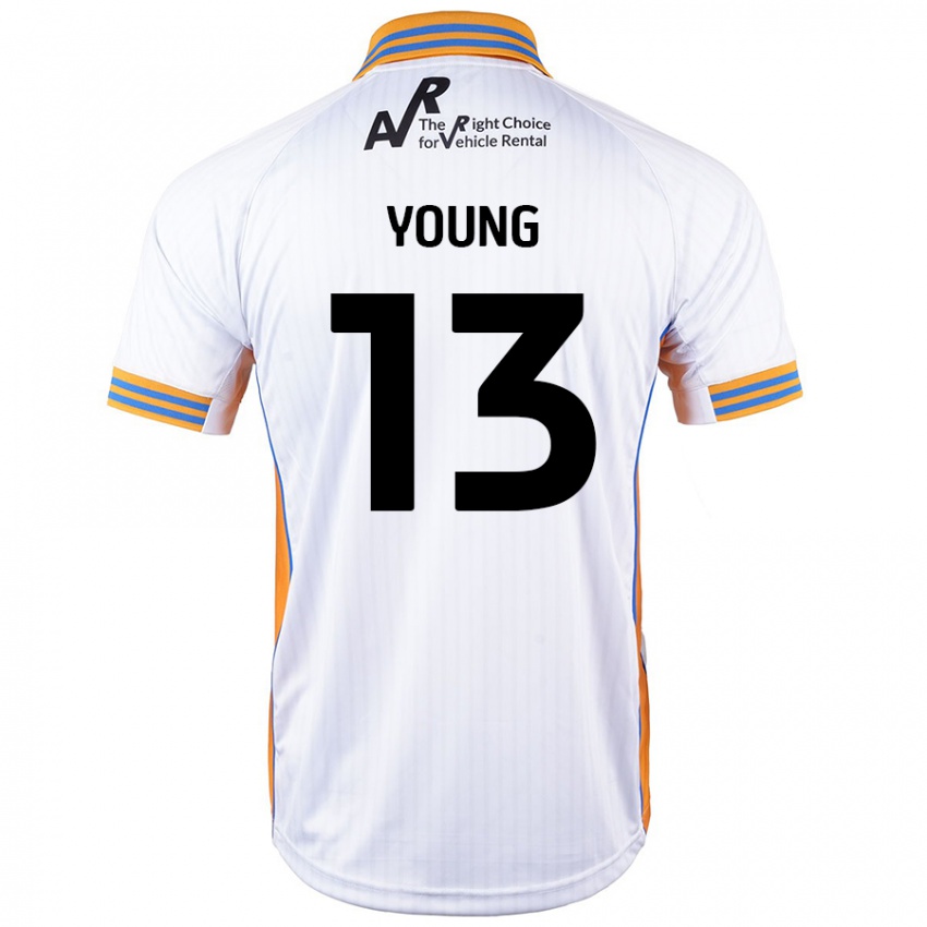 Niño Camiseta Joe Young #13 Blanco 2ª Equipación 2024/25 La Camisa Chile