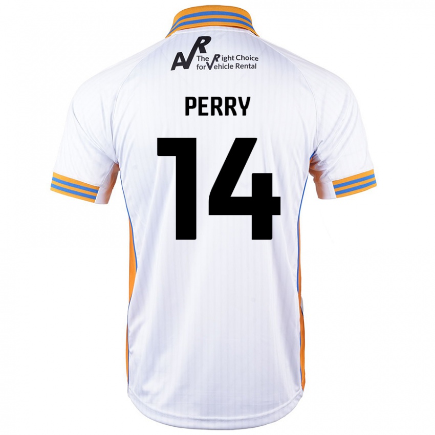 Niño Camiseta Taylor Perry #14 Blanco 2ª Equipación 2024/25 La Camisa Chile