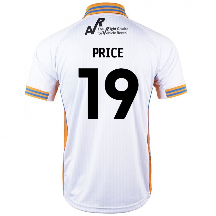 Niño Camiseta Jack Price #19 Blanco 2ª Equipación 2024/25 La Camisa Chile