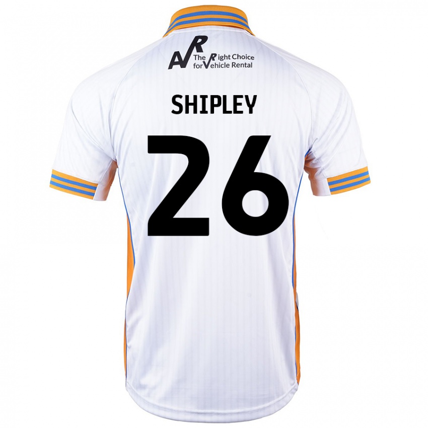 Niño Camiseta Jordan Shipley #26 Blanco 2ª Equipación 2024/25 La Camisa Chile