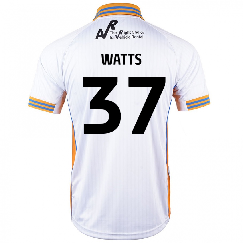 Niño Camiseta Harvey Watts #37 Blanco 2ª Equipación 2024/25 La Camisa Chile