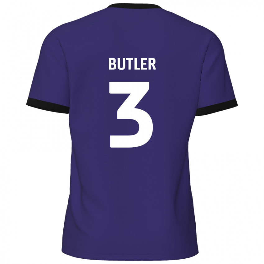 Niño Camiseta Dan Butler #3 Púrpura 2ª Equipación 2024/25 La Camisa Chile