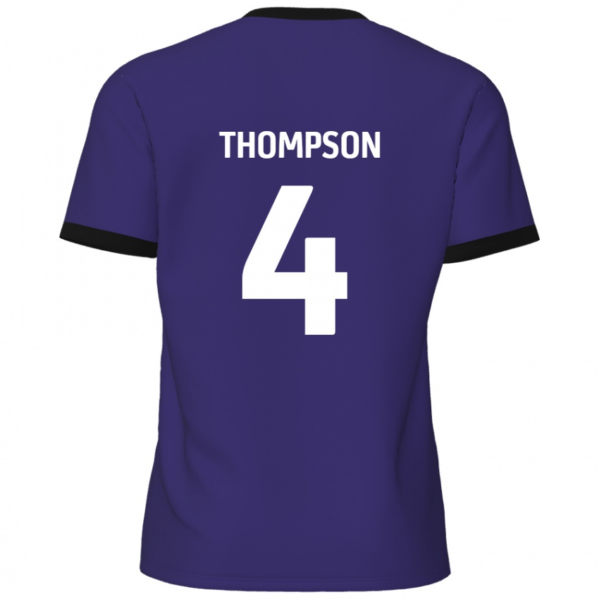 Niño Camiseta Nathan Thompson #4 Púrpura 2ª Equipación 2024/25 La Camisa Chile