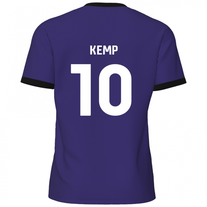 Niño Camiseta Dan Kemp #10 Púrpura 2ª Equipación 2024/25 La Camisa Chile