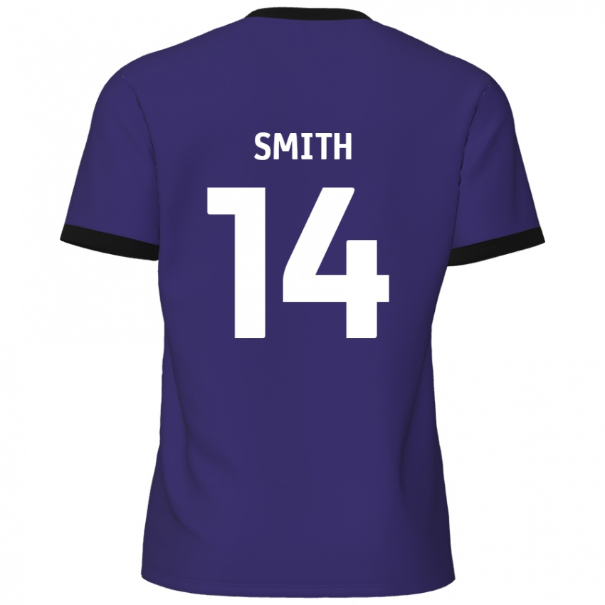 Niño Camiseta Kane Smith #14 Púrpura 2ª Equipación 2024/25 La Camisa Chile