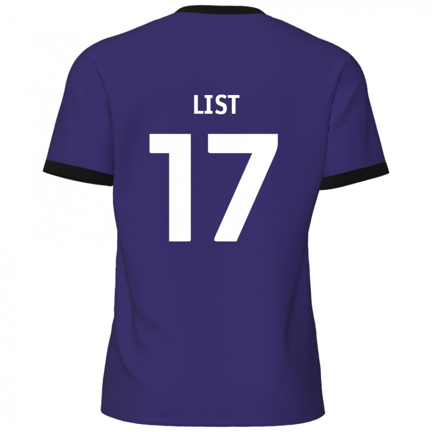 Niño Camiseta Elliott List #17 Púrpura 2ª Equipación 2024/25 La Camisa Chile