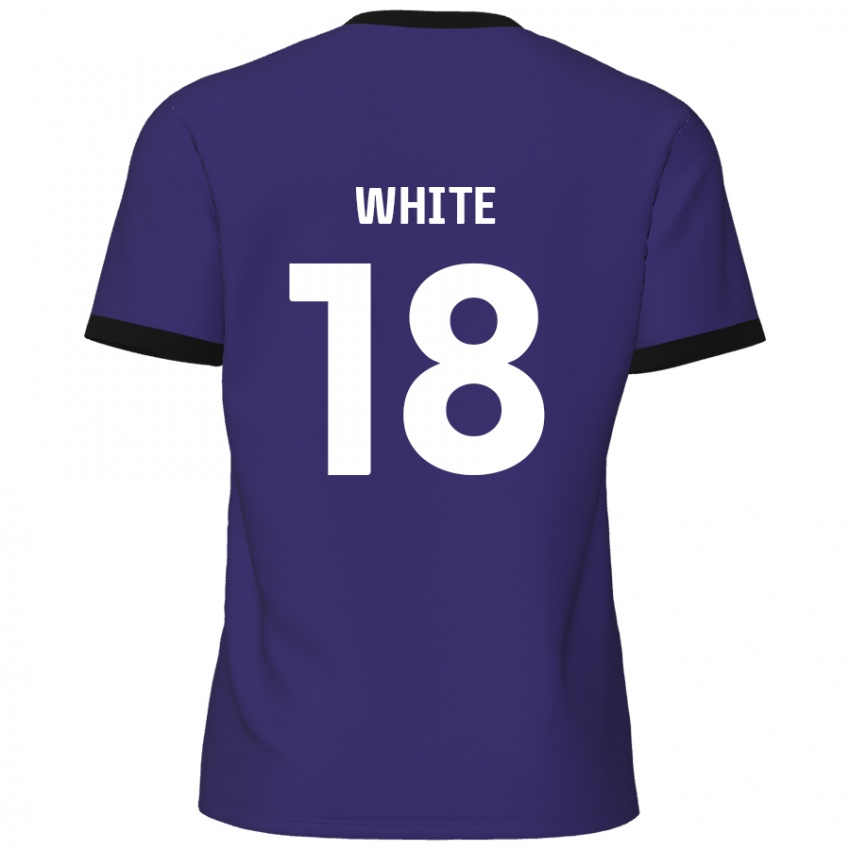 Niño Camiseta Harvey White #18 Púrpura 2ª Equipación 2024/25 La Camisa Chile