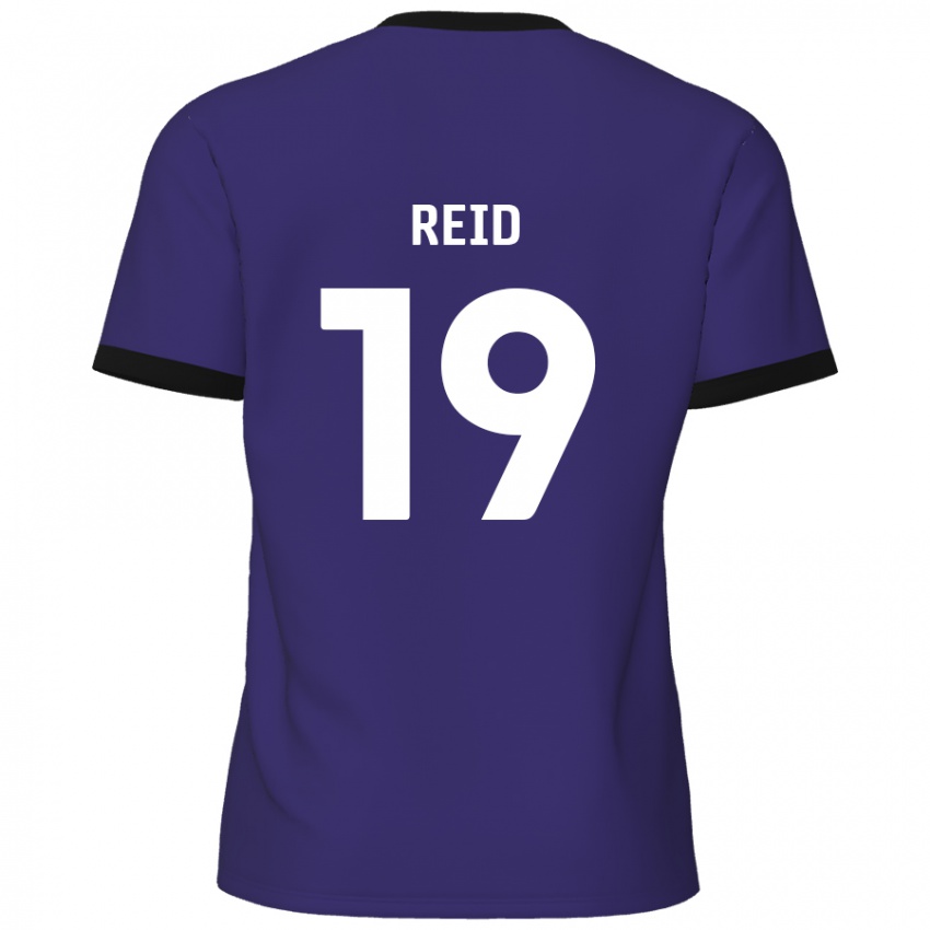 Niño Camiseta Jamie Reid #19 Púrpura 2ª Equipación 2024/25 La Camisa Chile