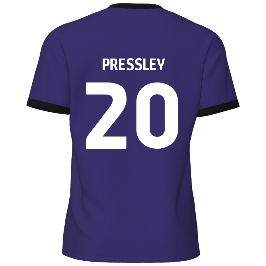 Niño Camiseta Aaron Pressley #20 Púrpura 2ª Equipación 2024/25 La Camisa Chile