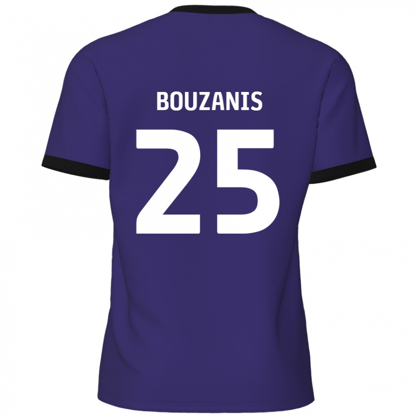 Niño Camiseta Dean Bouzanis #25 Púrpura 2ª Equipación 2024/25 La Camisa Chile