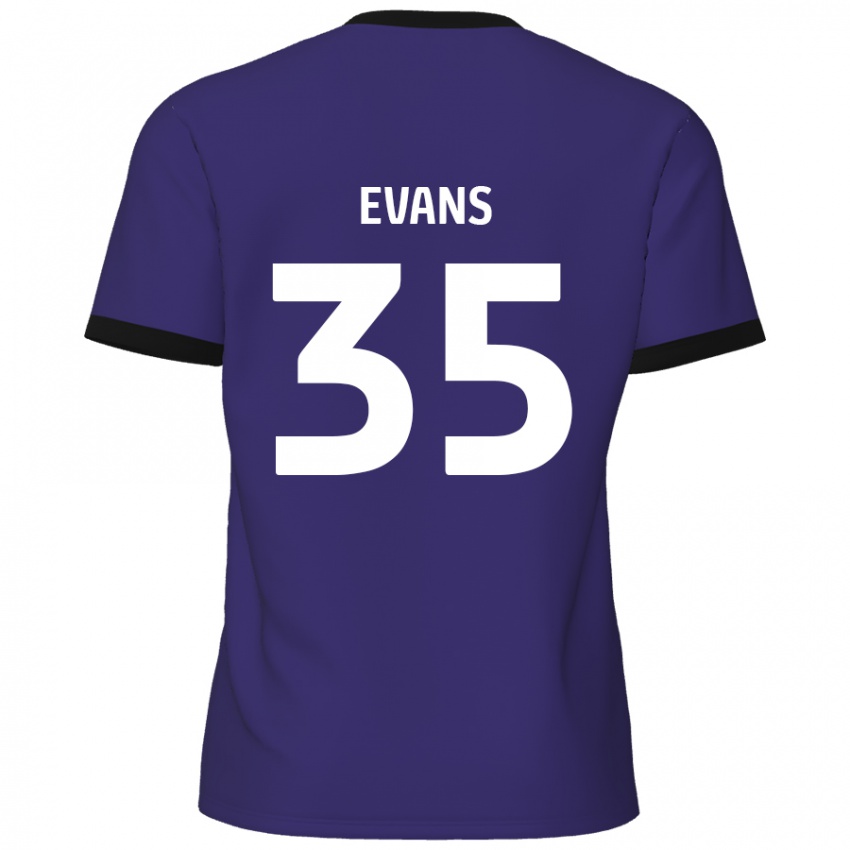 Niño Camiseta Makise Evans #35 Púrpura 2ª Equipación 2024/25 La Camisa Chile