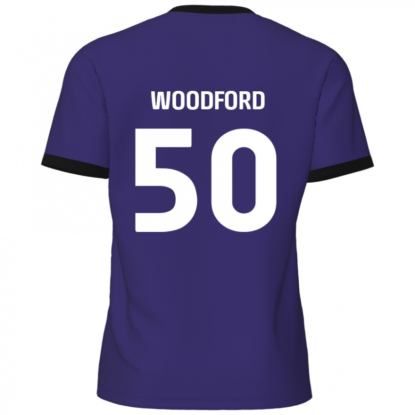 Niño Camiseta Max Woodford #50 Púrpura 2ª Equipación 2024/25 La Camisa Chile