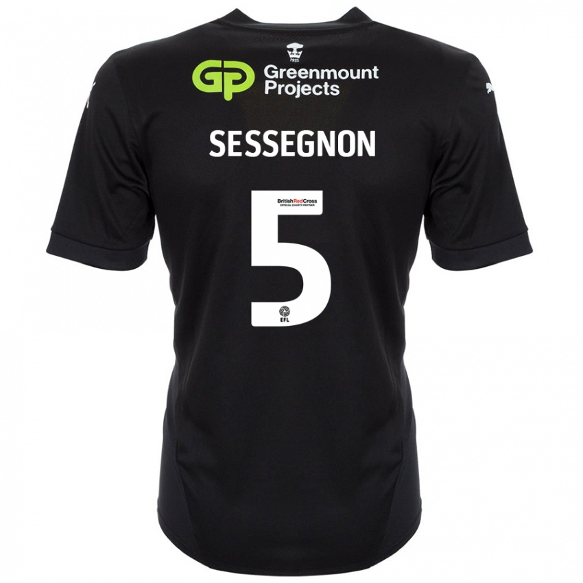 Niño Camiseta Steven Sessegnon #5 Negro 2ª Equipación 2024/25 La Camisa Chile