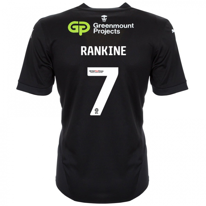 Niño Camiseta Dion Rankine #7 Negro 2ª Equipación 2024/25 La Camisa Chile