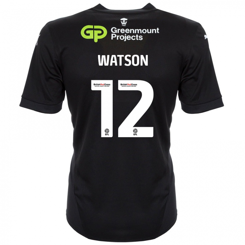 Niño Camiseta Tom Watson #12 Negro 2ª Equipación 2024/25 La Camisa Chile