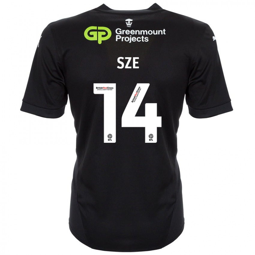 Niño Camiseta Chris Sze #14 Negro 2ª Equipación 2024/25 La Camisa Chile