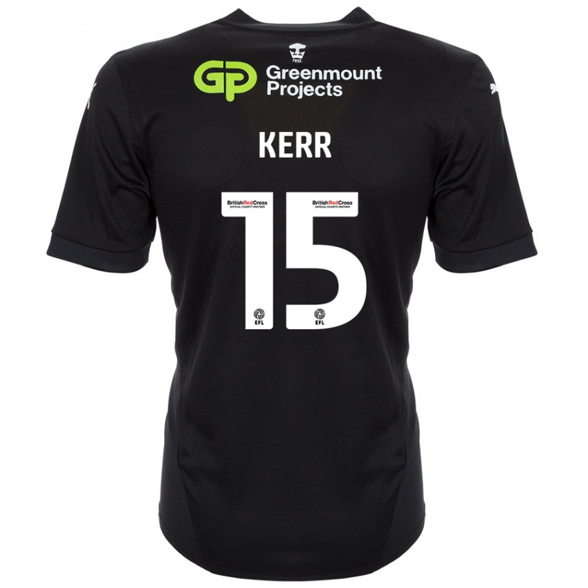 Niño Camiseta Jason Kerr #15 Negro 2ª Equipación 2024/25 La Camisa Chile