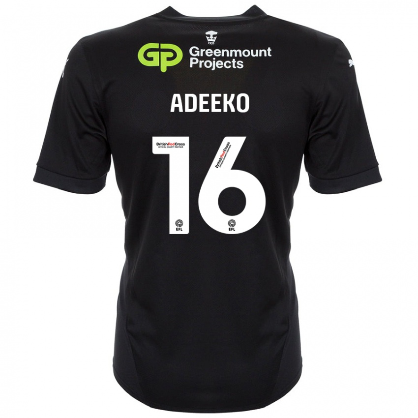 Niño Camiseta Baba Adeeko #16 Negro 2ª Equipación 2024/25 La Camisa Chile