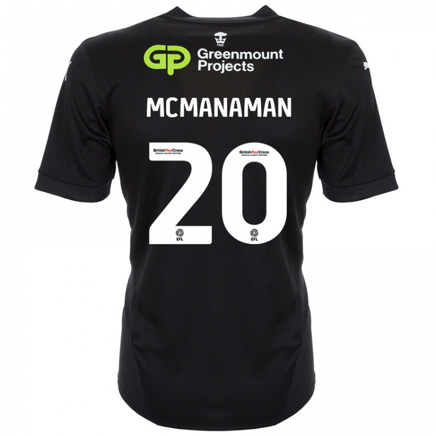 Niño Camiseta Callum Mcmanaman #20 Negro 2ª Equipación 2024/25 La Camisa Chile