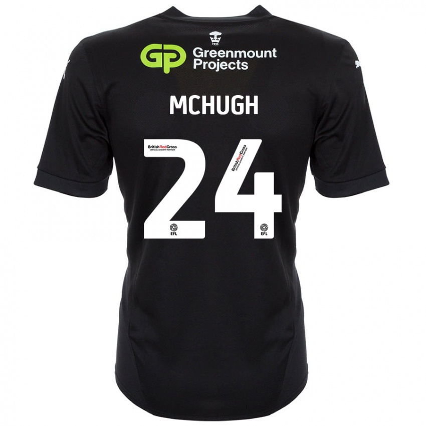 Niño Camiseta Harry Mchugh #24 Negro 2ª Equipación 2024/25 La Camisa Chile