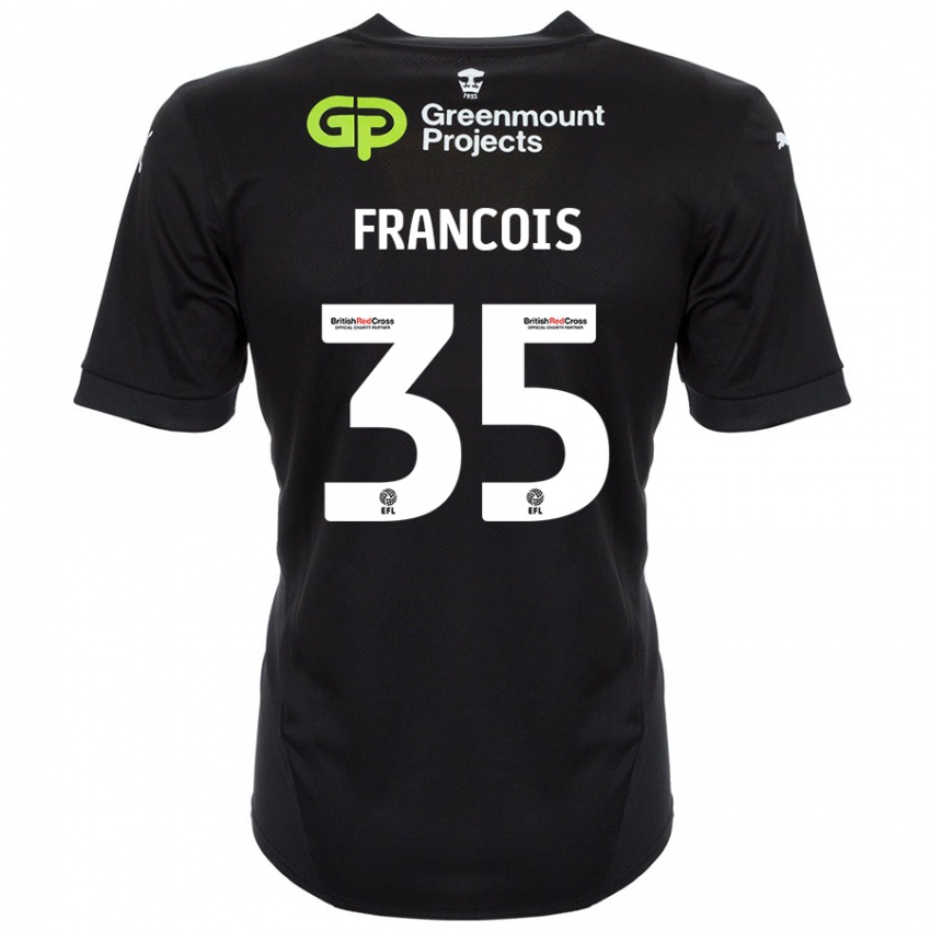 Niño Camiseta Tyrese Francois #35 Negro 2ª Equipación 2024/25 La Camisa Chile