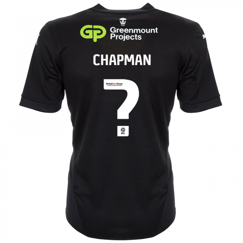 Niño Camiseta Llyton Chapman #0 Negro 2ª Equipación 2024/25 La Camisa Chile