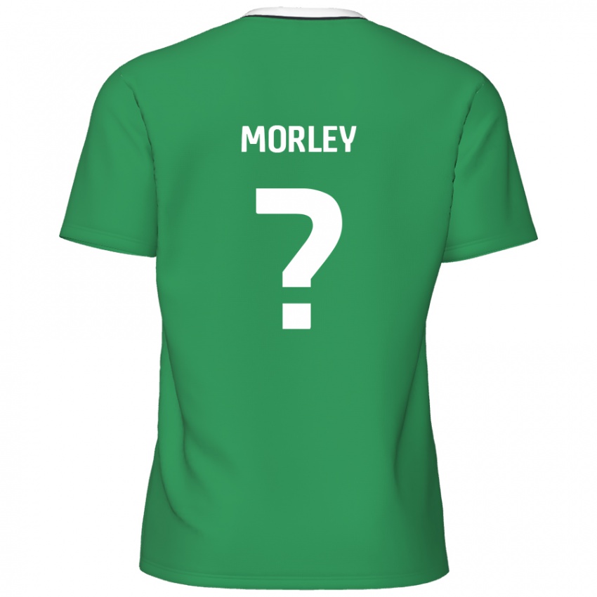 Niño Camiseta Aaron Morley #0 Verde Rayas Blancas 2ª Equipación 2024/25 La Camisa Chile