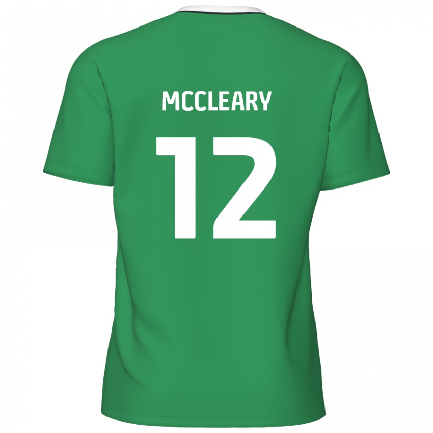 Niño Camiseta Garath Mccleary #12 Verde Rayas Blancas 2ª Equipación 2024/25 La Camisa Chile