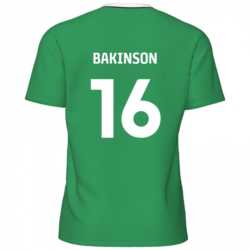 Niño Camiseta Tyreeq Bakinson #16 Verde Rayas Blancas 2ª Equipación 2024/25 La Camisa Chile