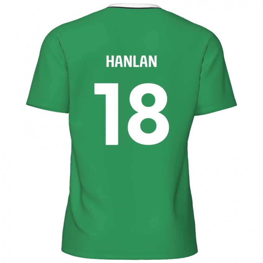 Niño Camiseta Brandon Hanlan #18 Verde Rayas Blancas 2ª Equipación 2024/25 La Camisa Chile