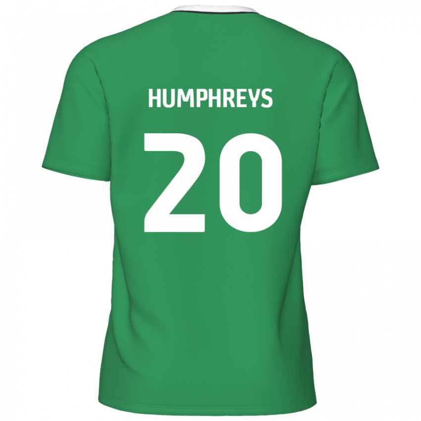 Niño Camiseta Cameron Humphreys #20 Verde Rayas Blancas 2ª Equipación 2024/25 La Camisa Chile